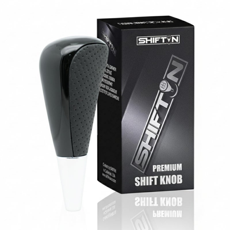 SHIFTIN Gear Shift Knob Shifter fit for Toyota 4Runner Sequoia Land Cruiser Highlander Tundra PriusC and Lexus LX470 LX570 LS400 LS430 RX330 RX350 RX400h Punched Black LeatherPiano Black